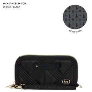 NWT Wicked x Lug Whirly RFID Wristlet Wallet-Black